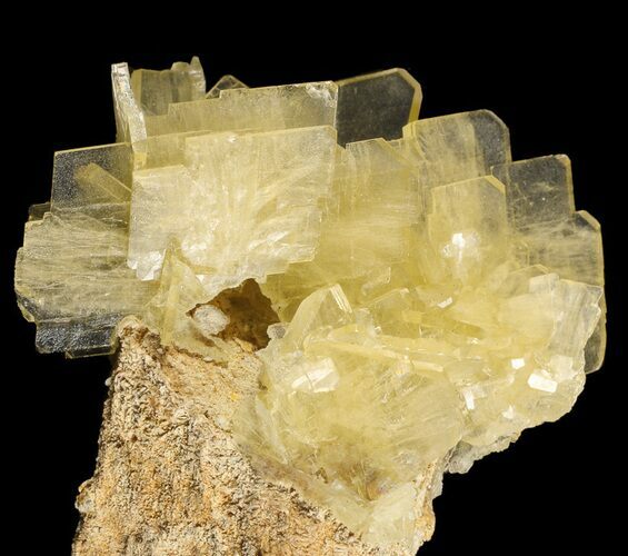 Yellow Barite Crystal Cluster - Peru #64134